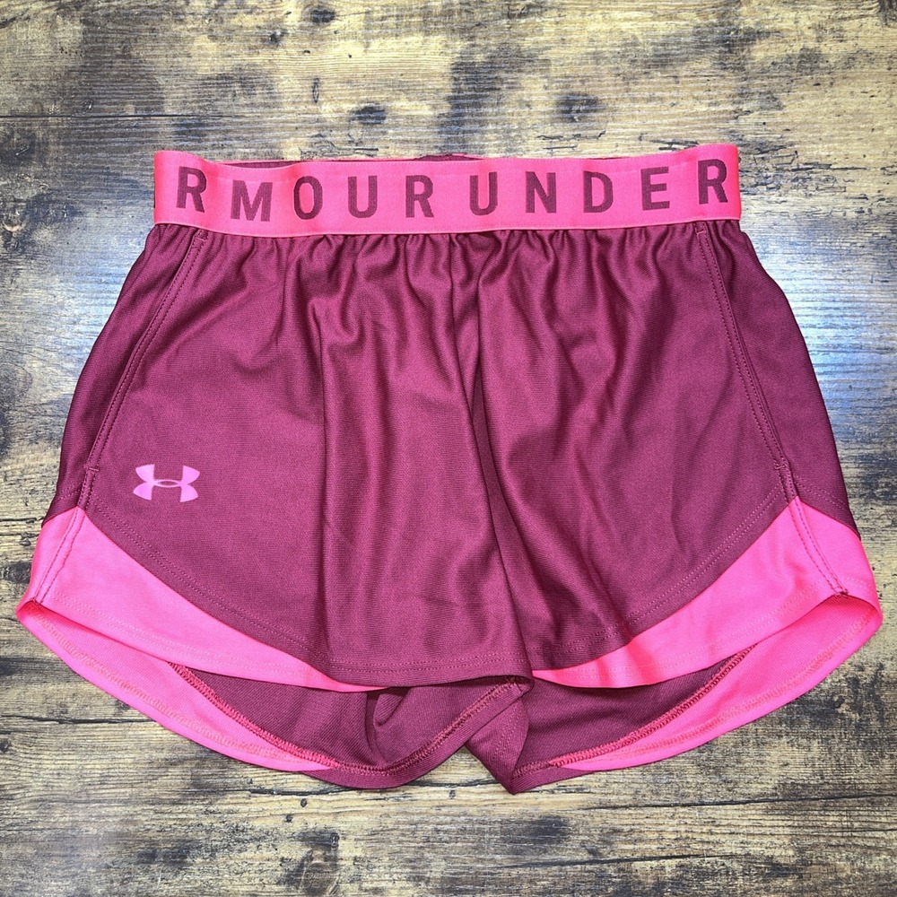 Under Armour Women's Play Up 3.0 Shorts, Black Rose (664)/White,X-Small